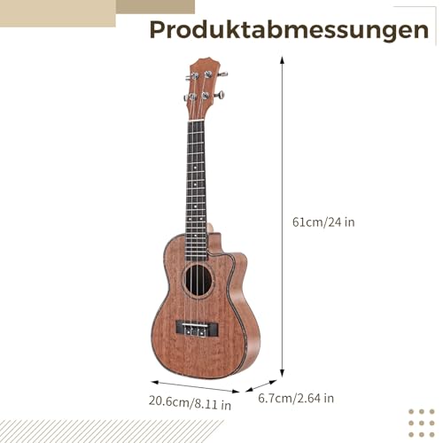 Guitare acoustique en acajou à 4 cordes avec micro intégré