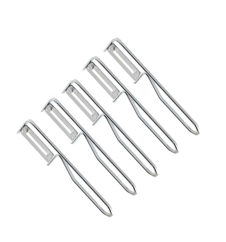 Fackelmann | Universaler Sparschäler/Pendelschäler 5er Set | Edelstahl/Chrom | ideal für Spargel, Obst und Gemüse