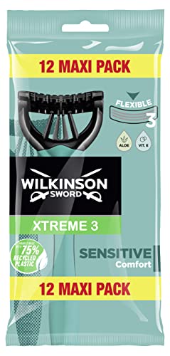 Cuchillas De Afeitar Wilkinson Wilkinson 7000710P Xtreme 3 Pure Sensitive - Paquete de 12 cuchillas de afeitar