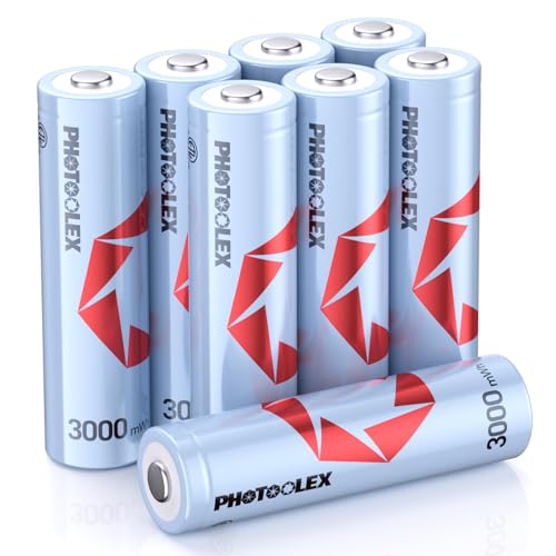 Batzone Batterie Ricaricabili AA con Caricabatterie da 8 Slot 3000mWh Batzone Batterie Ricaricabili AA con Caricabatterie da 8 Slot 3000mWh
