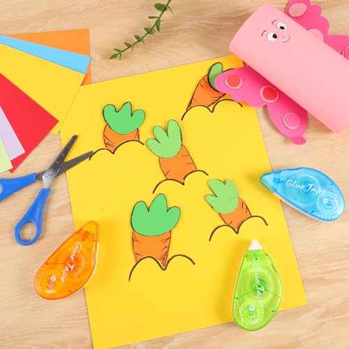 3 sztuki rolek klejących, 8mm x 8m klej do zdjęć przezroczysta dwustronna taśma klejąca Klebemaus Glue Roller do DIY scrapbookingu kopert pakowania prezentów