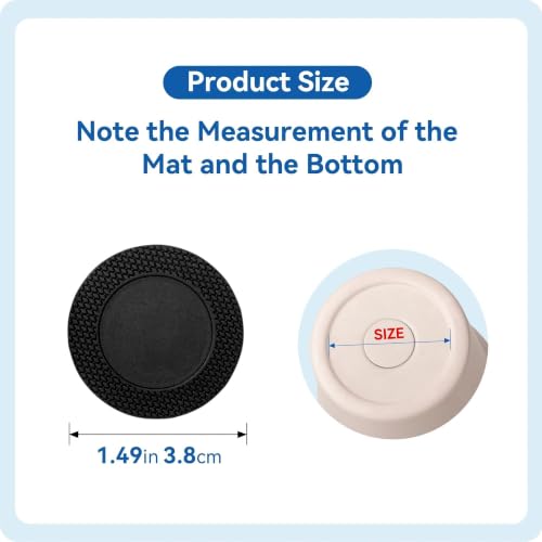 Image of Silicone Bottom Protector for Mugs with a Bottom Diameter of 1.49 inch 38 mm | 12 Pack Anti-Slip Rubber Pad, Noise Reduction, Rubber Protective Bottom, for Tumbler & Water Bottle