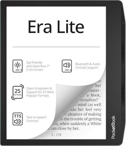 Image of PocketBook Era Lite | Affordable 7 inch e-Reader | E Ink Carta 1300 Screen | SMARTlight | Open Cloud | Up to 2 Months on a Single Charge | 25 formats | IPX4 | Bluetooth & Text-to-Speech Support