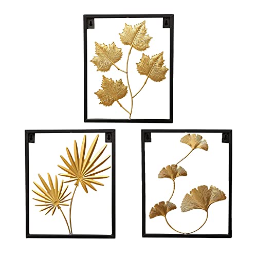 Lot de 3 décormurales en métal poétiques pour une ambiance chaleureuse