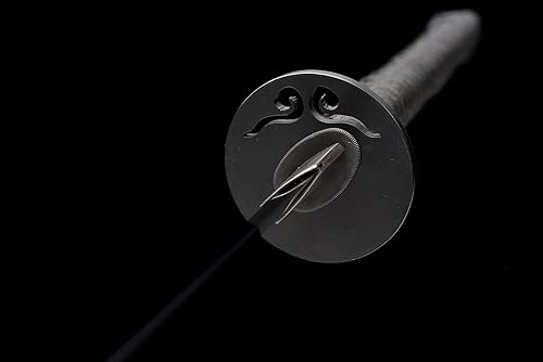 Miniatura 43 de Espada katana tradicional forjada a mano con calor/arcilla templada Katanas auténticas de samurái japonesas auténticas y auténticas de acero al