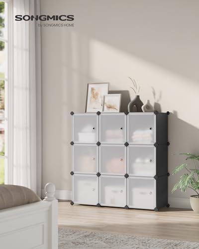 Songmics Cube Storage Organizer, Set Of 9 Plastic Cubes, Closet Storage Shelves, Diy Plastic Closet Cabinet thumb #1