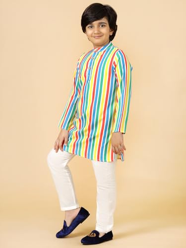 Image of A.T.U.N. (ALL THINGS UBER NICE) Candy Pop Stripes Kurta & Pyjama Set