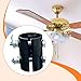 FewNvWa Ceiling Fan Mount Bracket Downrod Coupler Opening Slot Design Indoor Outdoor Accessories Metal Stable Performance Easy Installation Suitable for Apart, black