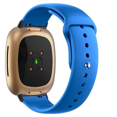Image of YODI Watch Band Compatible with Fitbit Versa 4 / Fit bit Versa 3 / Fitbit Sense /Sense 2 Band, Soft Replacement Silicone Wristband for Women Flexible Waterproof Sport Watch Strap for Men Large