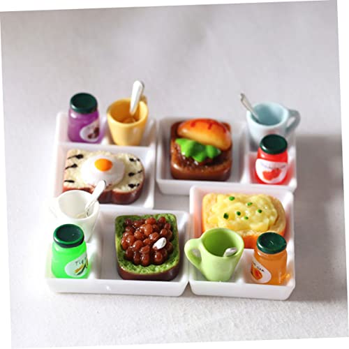 SAFIGLE 15 Conjuntos De Comida Simulada Casa De Bonecas Em Miniatura Mini Brinde Decoração De Casa D