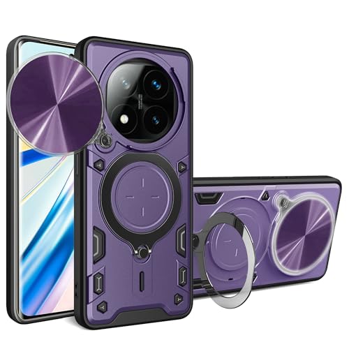 Lucyliy Compatible with Xiaomi Poco F6 5G Phone Case Cover [with Tempered Glass Screen Protector] Purple