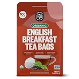 FGO Organic English Breakfast Black Tea, 100 Count, Eco-Conscious Tea Bags, Resealable Bag, Packaging May Vary (Pack of 1)