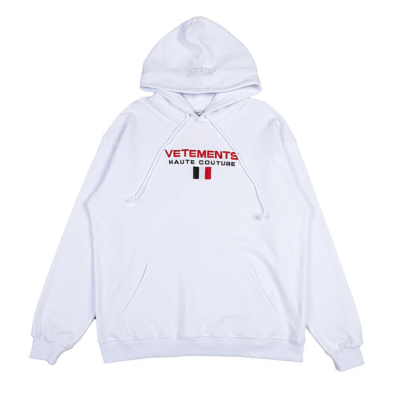 GenericVetements Patch Logo Men Hoodie Vintage 1:1 Red Cloth Label Women Sweatshirts Pullover Couple Clothes (10, XL)
