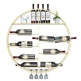 XPLKQXE Botellero Grande Y Resistente, Estantes Flotantes para Botellas De Licor, Organizador De Pared para Botellas De Vidrio, Mueble Bar De Pared, Hogar, Comedor(Gold,70x11cm/27.5x5.5in)