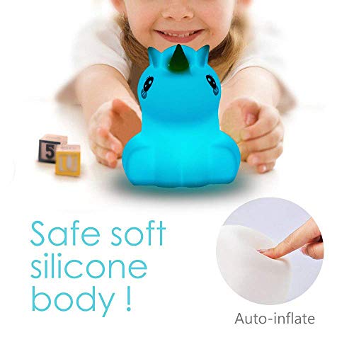 Image of Night Light for Kids Silicone Unicorn Night Light 9 Colors Baby Light Bedside Lamp Rechargeable Remote LED Children Night Light for Toddlers /Boys /Girls /Adults /Bedroom /Bathroom /Outdoor