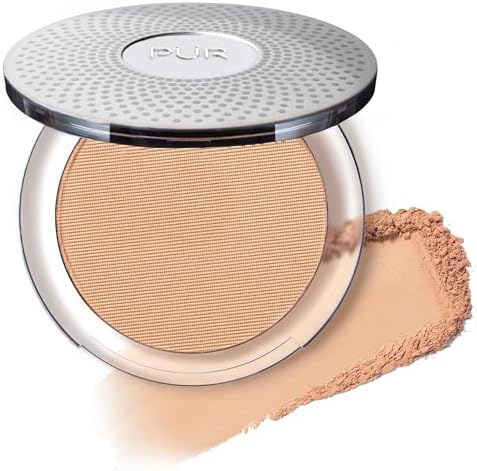 PÜR 4-in-1 Pressed Mineral Makeup Powder Foundation with SPF 15 | Buildable Foundation Coverage - Smooth, Even-Looking Complexion Makeup Delivers Custom Coverage and Comfortable Everyday Wear