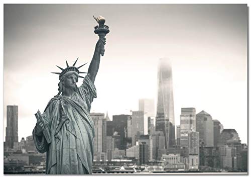Panorama Lienzo Estatua de la Libertad New York 30 x 21 cm Cuadro Impreso en Lienzo Bastidor Cuadros Decoración Salón y Dormitorio Láminas Decorativas Cuadros Modernos