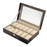 Easy to View: This watch display case is ideal for storing and displaying watches, bracelets, the top cover is transparent, easy to view, and reduces the risk of damage, soiling and loss.