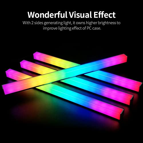 Image of ZORBES 5V 3PIN ARGB Magnetic RGB Light Strip for PC Case, 30cm Aluminum Alloy RGB Light Bar, Addressable Sync Lighting for Gaming Desktop Chassis