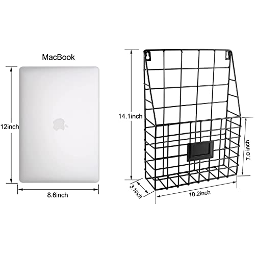image for WantuSee Metal Wire Wall Mounted Magazine Holder, Wall Hanging Organiz