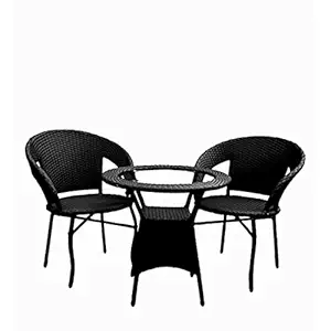 Artic Fashion D-12 Patio|Indoor| Outdoor| Balcony | Living Room | Garden | Chair Table Set 2+1 Furniture Set Coffee Chair Set Powder Coated