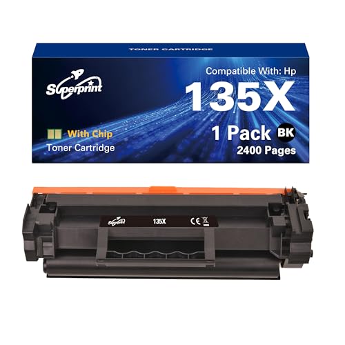 Toner 135X avec puce pour HP LaserJet M209dw M234dw | Cartouche noire de grande capacité W1350X