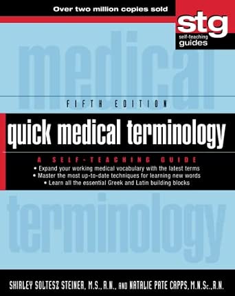 Quick Medical Terminology: A Self-Teaching Guide: A Self-Teaching Guide: 197 5th Edition book cover
