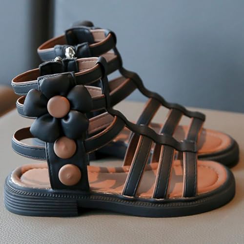 IWIHMIV Cute Sandals for Girls Lightweight Open Toe Cute Flat Dress Sandals Non Slip Summer High Top Wedding Party Shoes4
