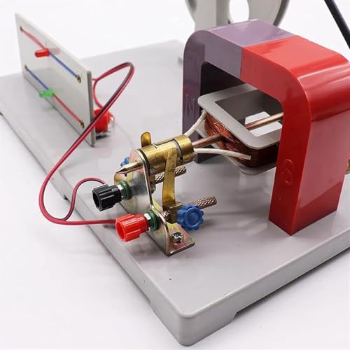 Permanent Magnet, Rotatable Armature Generator Hand-Operated Generator to Explore Experimental Electromagnetic Equipment Manual Electricity Generator AC-DC Model Faraday Generator - Image 6