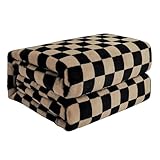 FY FIBER HOUSE Checkered Flannel Fleece Throw Blanket King Size Soft Cozy Checkerboard Grid Print Chessboard Pattern Blankets for Bed Couch Sofa, 90'x108', Black Brown