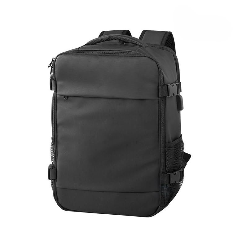 PAIF Zaino Ryanair 40x30x20 Premium Waterproof, Bagaglio a Mano Sottosedile con Porta PC, Zaino da Viaggio Uomo Donna, Apertura 180°, USB, Tasca Antifurto, Fascia Trolley, Nero (1, Nero)