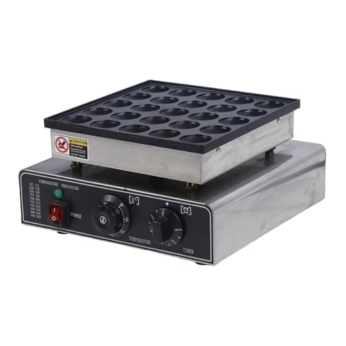 Máquina eléctrica de la máquina del waffleador Antiadherente, Mini panqueque holandés Baker, Poffertjes Maker Dorayaki Baker 1.8 Pulgadas 220V/220V Mini Dorayaki Maker (25holes)