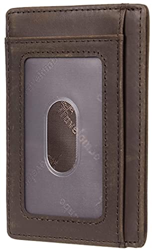 Travelambo Womens Multi Card Case Wallet & Front Pocket Minimalist Leather Slim Wallet #TOP6