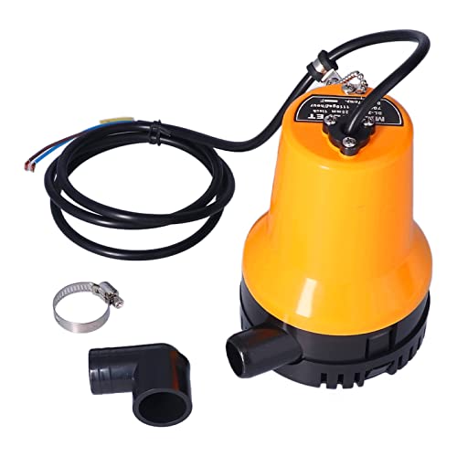 Bomba de porão elétrica, 12 V 5400 rpm bomba de porão submersível para barco para irrigação de asper