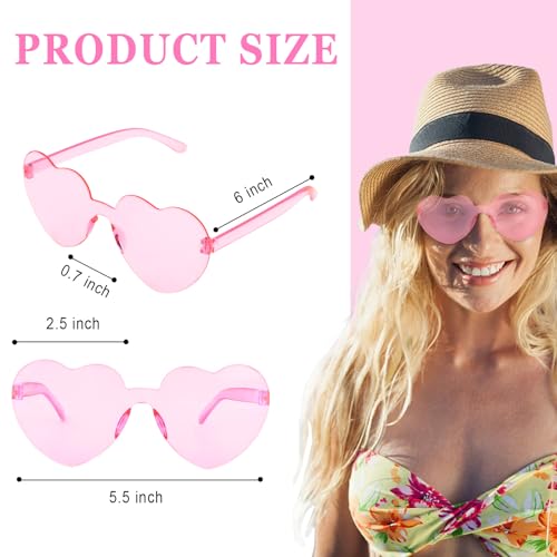 Image of Heart Sunglasses 12 /18 /24 Pcs Heart Shaped Glasses for Women Cute Funny Party Glasses Party Favors Accessories
