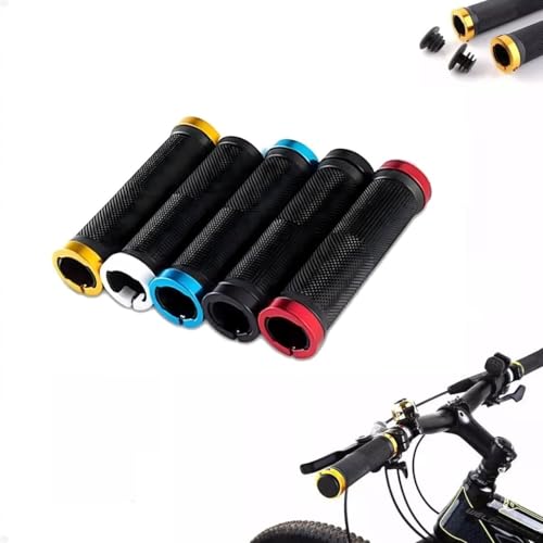 Manopla Anatômica para Bike com Trava de Alumínio - Grip Ergonômico para Ciclismo, MTB, Speed e Bici