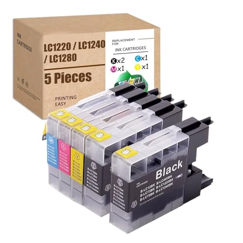 Cartouche d'encre LC1280 XL compatible Brother DCP-J525W MFC-J430W pack de 5