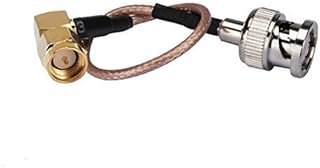 1ft Rf Wire Coaxial Cable Terminal Connector BNC Male Straight to SMA Plug Right Angle Rg316 30cm for Instrument and Computer Networking Ships from USA