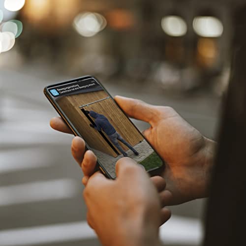 Hama &Uuml;berwachungskamera (WLAN Kamera f. au&szlig;en mit Akku u. Solar, Outdoor Kamera per Sprache/App steuern, wetterfeste Au&szlig;enkamera, Bewegungsmelder, Nachtsicht, 2-Wege-Audio, Aufzeichnung, FullHD) schw.