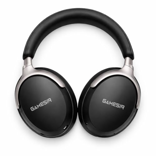 Image of GameSir Bass Wireless Headphones with 40mm Drivers, Deep Bass Stereo Sound, Bluetooth 5.3, Over-Ear Noise Isolation Headset with LED Light, Built-in Mic for PC, Mobile & Laptop (Black)
