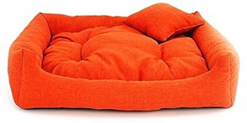 Gorgeous Quilted Reversible HQ Ultra Soft Dual Sofa-Style Dog Bed with one Extra Pillow -Small