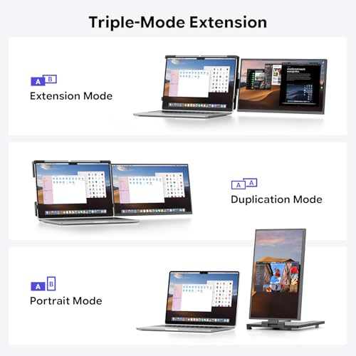 Image of 15.6 inch Laptop Screen Extender,FHD 1080P IPS Portable Monitor for 13 inch-17 inch Laptops, Dual Travel Screen Monitor Plug & Play, Laptop Screen Monitor Extender Compatible with Windows /Mac /Android & Chrome OS