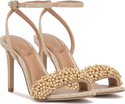 Image of Vince Camuto Arleem Beaded Band Ankle Strap High Heel Sandals