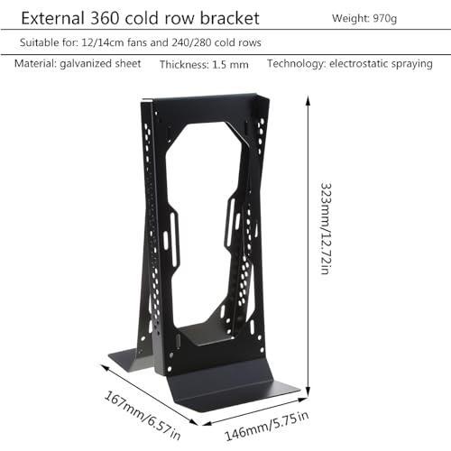Refrigeración externa con base de soporte para CPU para chasis de PC ITX miniatura 4