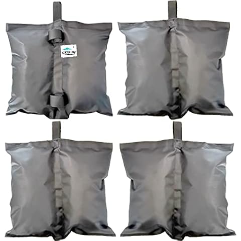 Ontheway Sand Bags for Canopy Tent, Heavy Duty Weights Sandbags, 4pcs-Pack (Grey) Cover