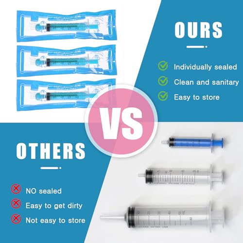 Trelaco YNG-TRELACO-AGYQUJA 20 Pack 10Ml Plastic Syringe For Liquid With Caps Oral Syringe Without Needle Colored Measuring Syringe Dispensing Tools Individually Sealed thumb #4