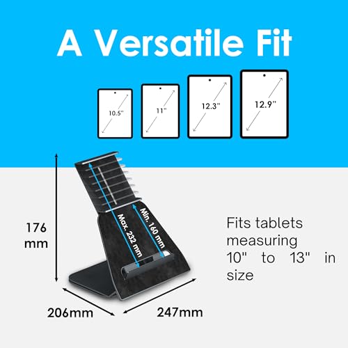 POS VALLEY Kassenschublade - Automatic Elektrisch (RJ11-12) / Manuell Öffnen - 4 Geldscheinfächern / 5 Münzfächern, 33x37cm, mit Universal-Tablethalter 8-13 Zoll
