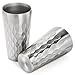 Foraineam Double Layer Vacuum Insulated Stainless Steel Cups 16 oz Drinking Glasses Beer Water Tumblers Unbreakable Metal Hot & Cold Drinking Cups for Home Restaurant Bar Party Camping, Set of 2