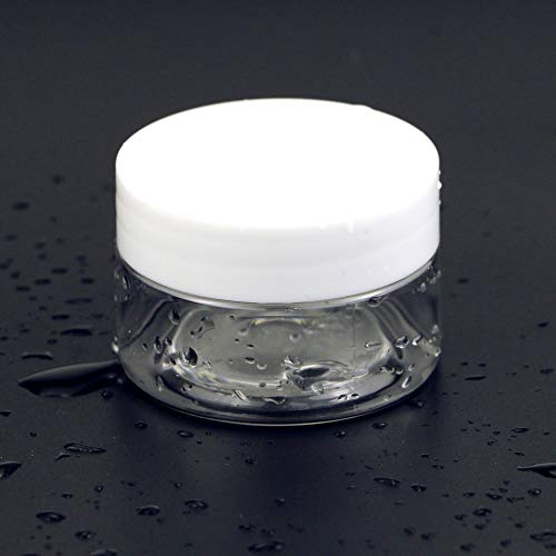 UPlama 24 Pack Cosmetic Containers, Plastic Sample Containers with Lids with Inner Liners Leakproof Wide-Mouth Travel Containers Jars Pots for Toiletry Makeup Cream Liquid Slime (1oz, White)