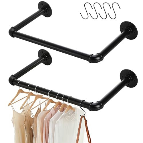 ZOOFOX Set of 2 Wall Mounted Clothes Rack, 21